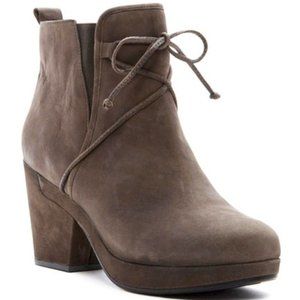 Eileen Fisher Ash Lace Up Nubuck Ankle Booties 9